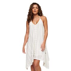 Платье миди Superdry Vintage All Lace Sleeveless, бежевый