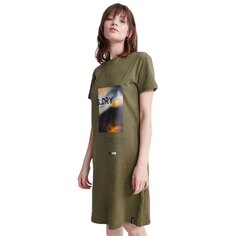 Короткое платье Superdry Desert Graphic, зеленый