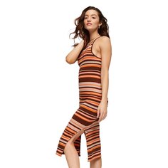 Платье миди Superdry Stripe Jersey Sleeveless, оранжевый