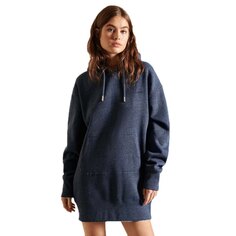 Короткое платье Superdry VLE Relaxed OS Hood, серый