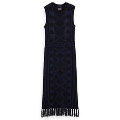 Длинное платье Scotch &amp; Soda Fringe Hem Sleveless, синий