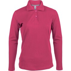 Рубашка поло с длинным рукавом Kariban, розовый
