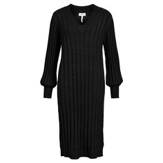 Платье миди Object Alice Long Sleeve, черный