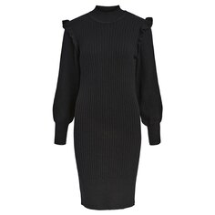 Платье миди Object Malena Long Sleeve, черный