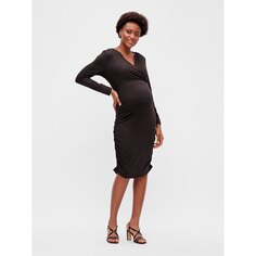 Платье с длинным рукавом Mamalicious Pilar Tess ABK Maternity, черный Mama.Licious