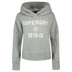 Худи Superdry Code Core Sport Crop Box, серый