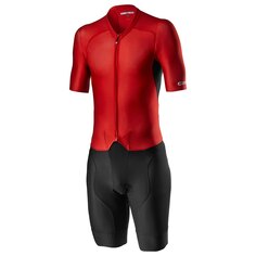 Костюм для триатлона с коротким рукавом Castelli Sanremo 4.1 Speed, красный