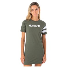 Короткое платье Hurley Oceancare One&amp;Only Short Sleeve, зеленый