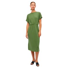 Платье миди Object Annie New Short Sleeve, зеленый