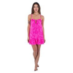 Платье Hurley Jungle Walk Tie Front Mini, розовый