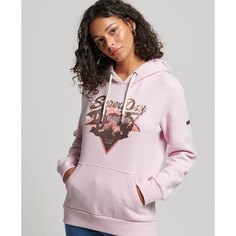 Худи Superdry Vintage Vl Narrative, розовый