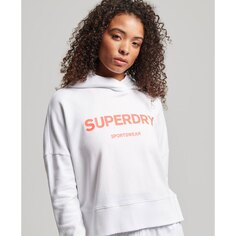 Худи Superdry Code Core Sport Crop Box, белый