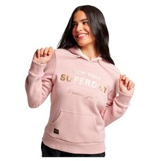 Худи Superdry Luxe Metallic Logo, розовый