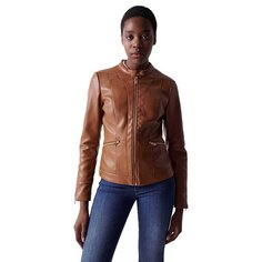 Куртка Salsa Jeans Basic Faux Leather, коричневый