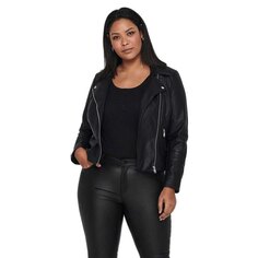 Куртка Only Emmy Faux Biker Leather, черный