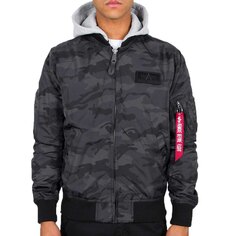 Куртка Alpha Industries MA-1 TT Camo 196108C, черный