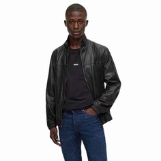 Куртка BOSS Jasis Leather, черный