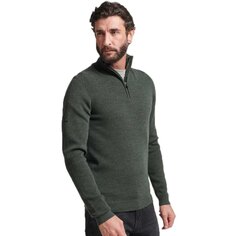 Свитер Superdry Studios Merino Henley, зеленый