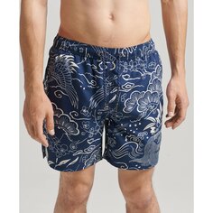 Шорты для плавания Superdry Vintage Hawaiian, синий