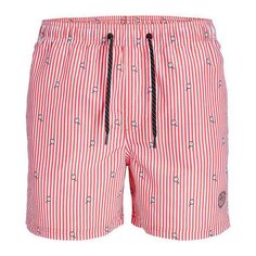 Шорты для плавания Jack &amp; Jones Jpstfiji Swim Mini Stripe, розовый