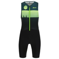 Костюм для триатлона без рукавов Santini Ironman Audax, черный