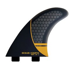 Киль для серфинга Ocean &amp; Earth OE1 Whip Thruster Dual Tab, серебряный