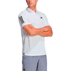 Поло с коротким рукавом adidas Club 3 Stripes, белый