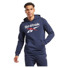 Толстовка Reebok Identity Fleece Stacked Logo Pullover, синий