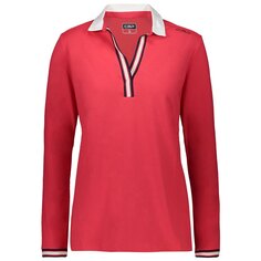 Рубашка поло с длинным рукавом CMP 39D4816, красный