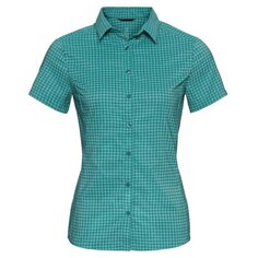 Рубашка с коротким рукавом Odlo Kumano Check, зеленый