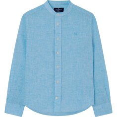 Рубашка с длинным рукавом Hackett Slub Texture, синий