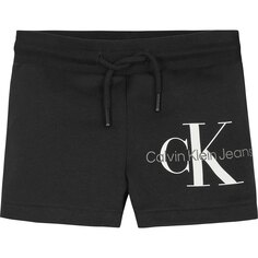 Джинсовые шорты Calvin Klein Jeans Reflective MonogramDenim Shorts, черный