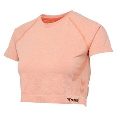 Бесшовная футболка с коротким рукавом Hummel Cropped, оранжевый