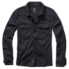 Рубашка с длинным рукавом Brandit Flannel, черный