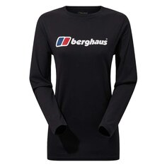 Футболка с длинным рукавом Berghaus Boyfriend Big Classic Logo, черный