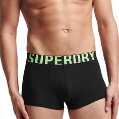 Боксеры Superdry Trunk Dual Logo Double Pack, черный