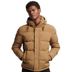 Куртка Superdry Everest Hooded Puffer, коричневый