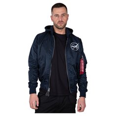 Куртка Alpha Industries MA-1 LW HD NASA Glow Reversible, синий