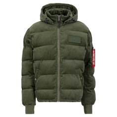 Куртка Alpha Industries Cord Puffer, зеленый