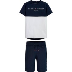 Спортивный костюм Tommy Hilfiger Essential Colorblock Short Set, синий