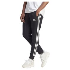 Брюки adidas Sportswear Essentials Fleece 3 Stripes Tapered Cuff Joggers, черный