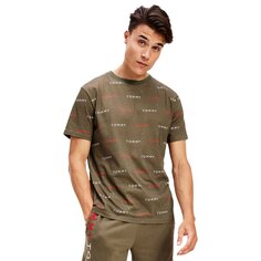 Футболка Tommy Jeans Crew Print, зеленый