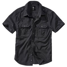 Рубашка с коротким рукавом Brandit Vintage, черный