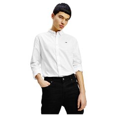 Рубашка с длинным рукавом Tommy Jeans Slim Stretch Oxford, белый