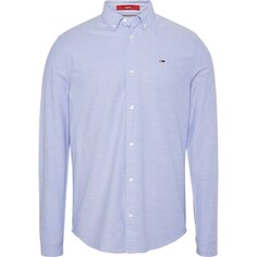 Рубашка с длинным рукавом Tommy Jeans Slim Stretch Oxford, синий