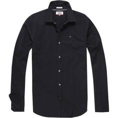 Рубашка с длинным рукавом Tommy Jeans Original Stretch Slim Fit, черный
