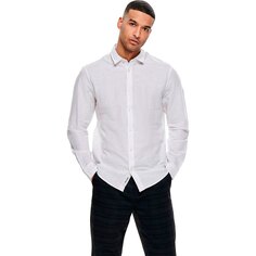 Рубашка с длинным рукавом Only &amp; Sons Caiden Life Solid Linen, белый