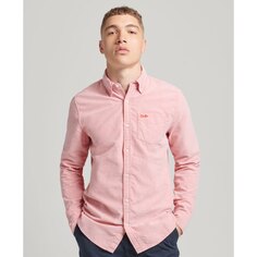 Рубашка с длинным рукавом Superdry Cotton Oxford, розовый