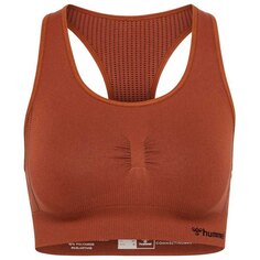 Бесшовный спортивный топ Hummel Shaping, оранжевый