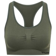 Бесшовный спортивный топ Hummel Shaping, зеленый